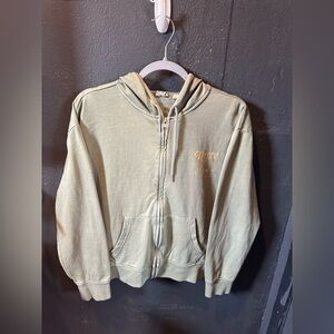 Roxy Sage Green Graphic Back Casual Hoodie